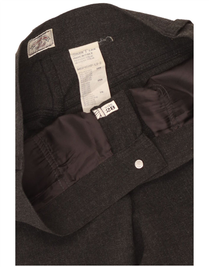 ARMANI koniske afslappede bukser til kvinder W28 L28 Grå polyester