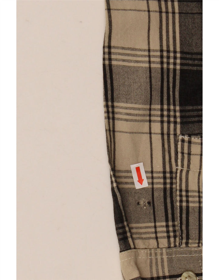 Vintage herre ternet skjorte XL beige ternet