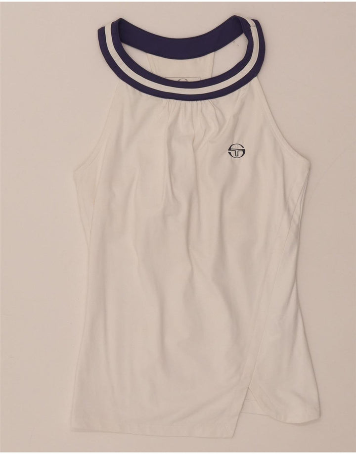 Sergio Tacchini Damevest Top UK 4 XS Hvid Nylon