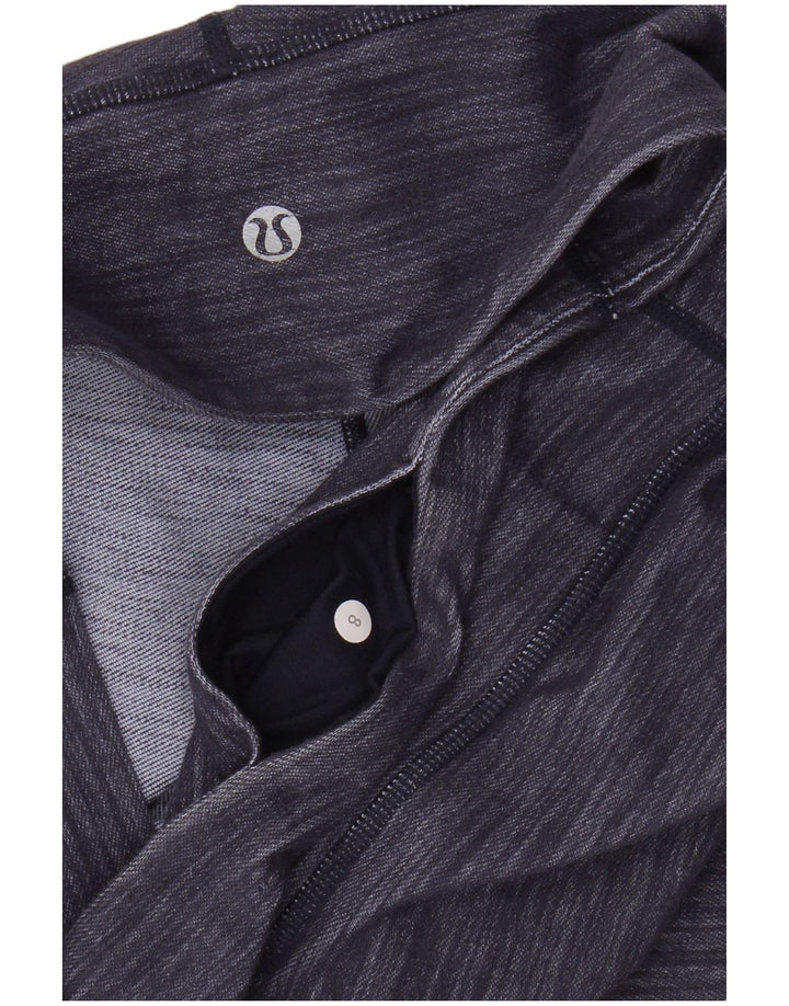 LULULEMON Dame Capri Leggings US 8 Medium Purple Pinstripe