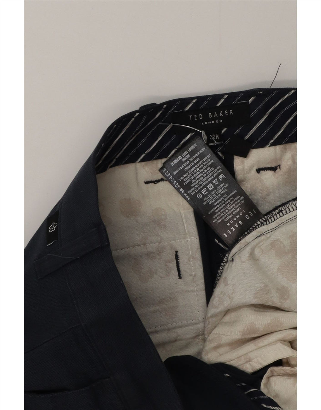 Ted Baker Herre Slim Chino Bukser W32 L31 Marineblå Polyester