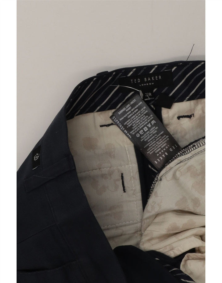 Ted Baker Herre Slim Chino Bukser W32 L31 Marineblå Polyester