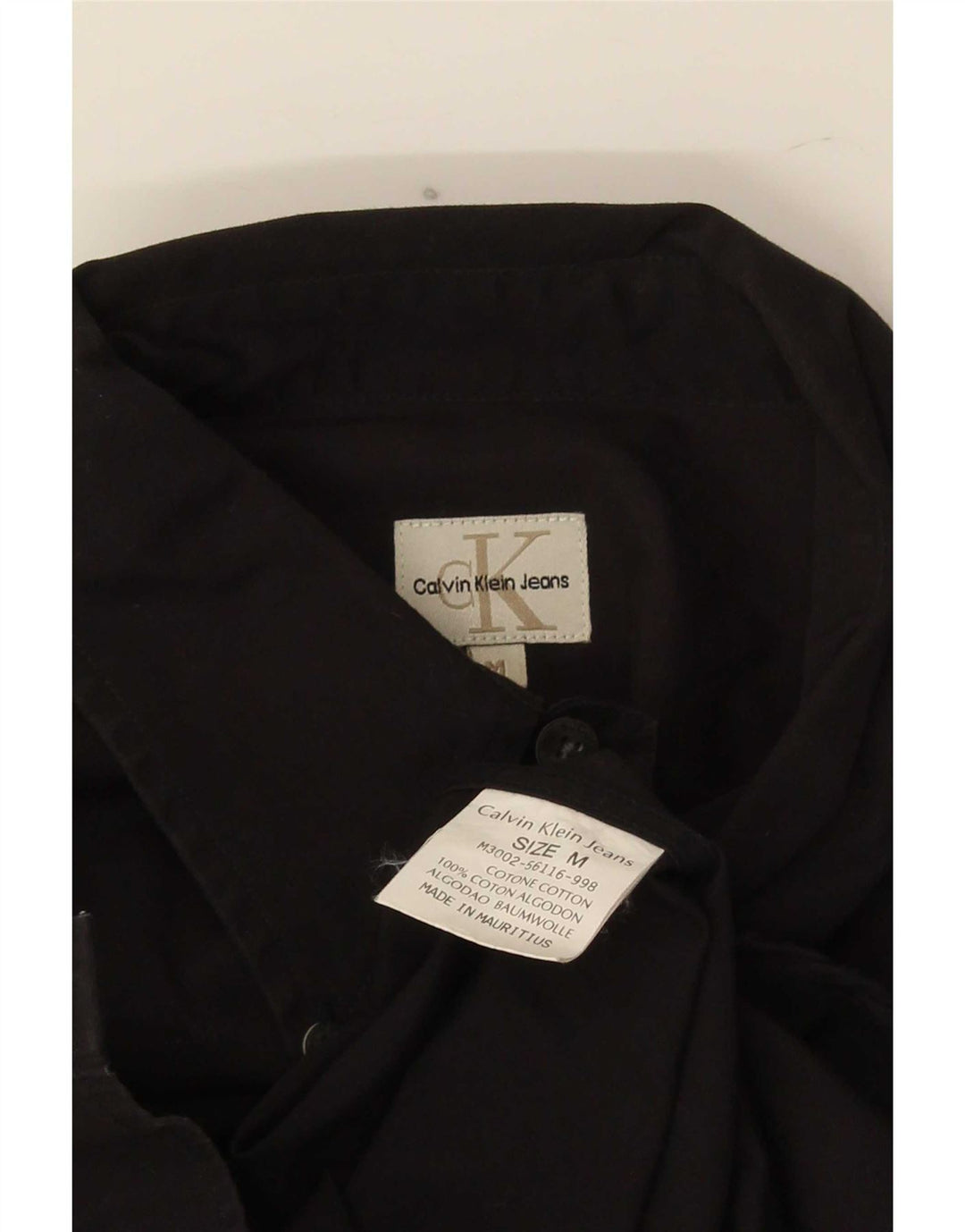Calvin Klein Jeans Herreskjorte Medium Sort Bomuld