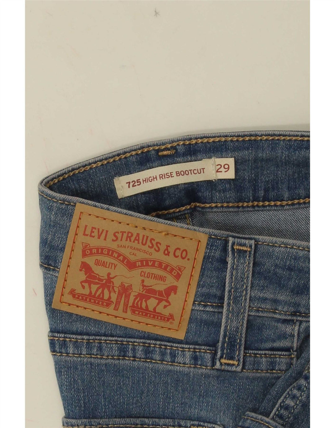 Levi's Womens 725 High Rise Bootcut Jeans W29 L29 Blå