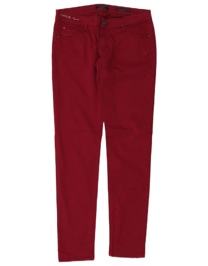 GUESS Skinny Jeans til kvinder W29 L31 Rød Bomuld