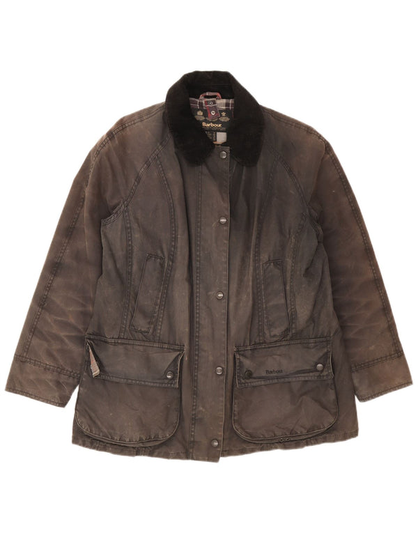 Barbour Womens vokset bomuldsjakke UK 14 Large Grå