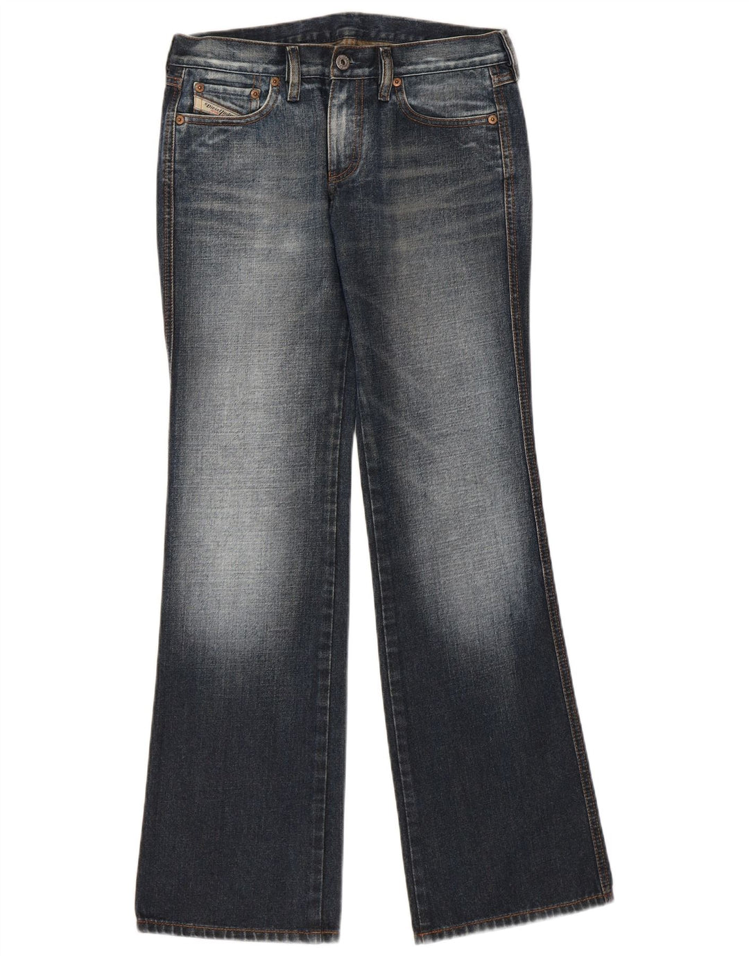 DIESEL Dame Bootcut Jeans W28 L31 Marineblå Bomuld