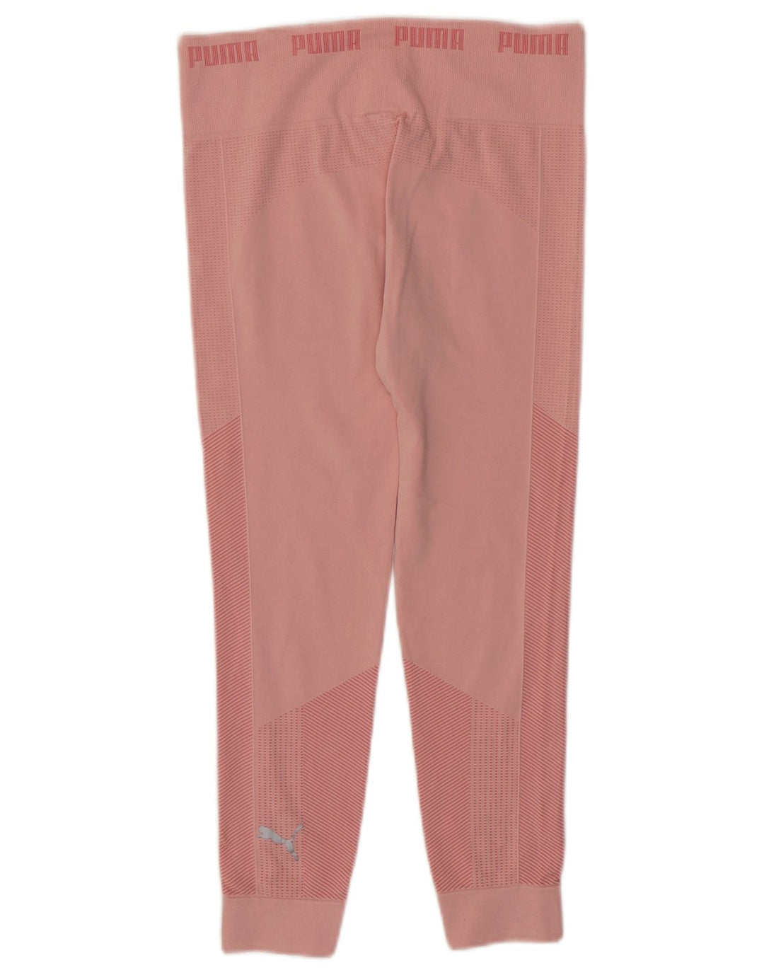 PUMA Womens Graphic Leggings UK 14 Large  Pink Pinstripe