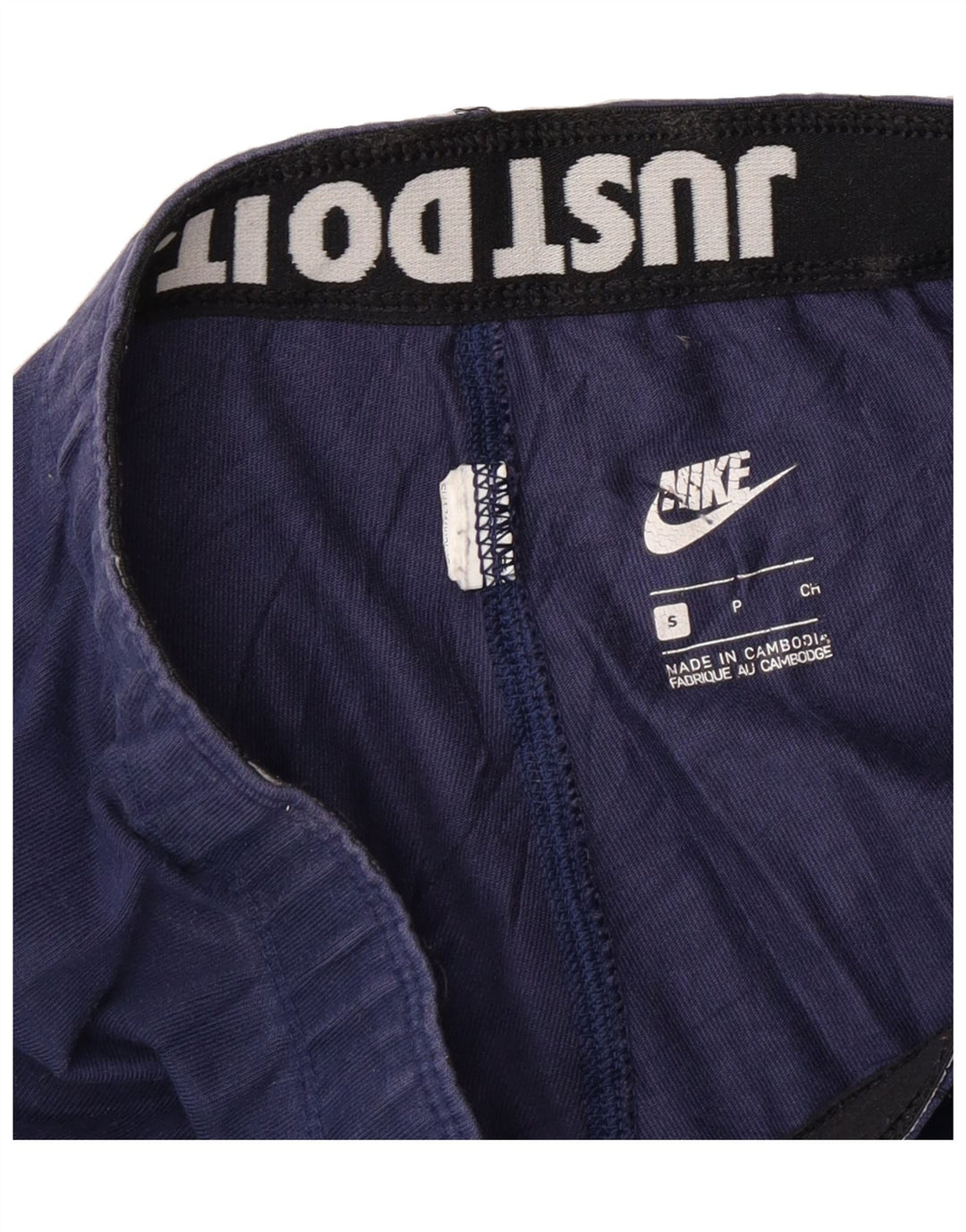 NIKE Womens Graphic Leggings UK 8 Small  Navy Blue Vintage Nike and Second-Hand Nike from Messina Hembry 