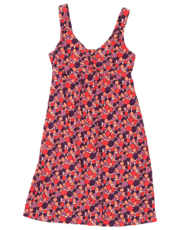 Boden Dame Ærmeløs A-Line Kjole UK 12 Medium Multicolored Floral