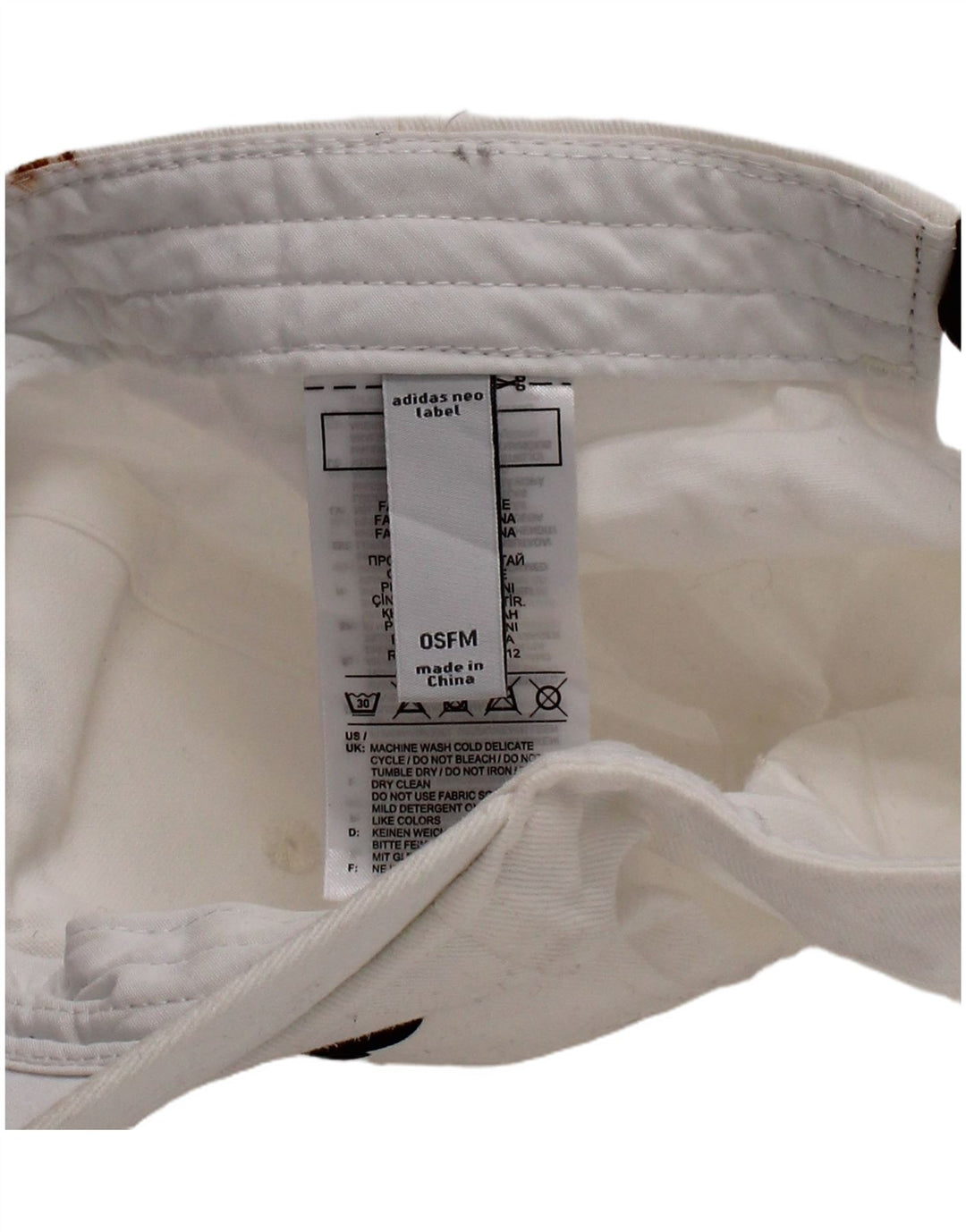 Adidas Herre grafisk baseballkasket One Size hvid bomuld
