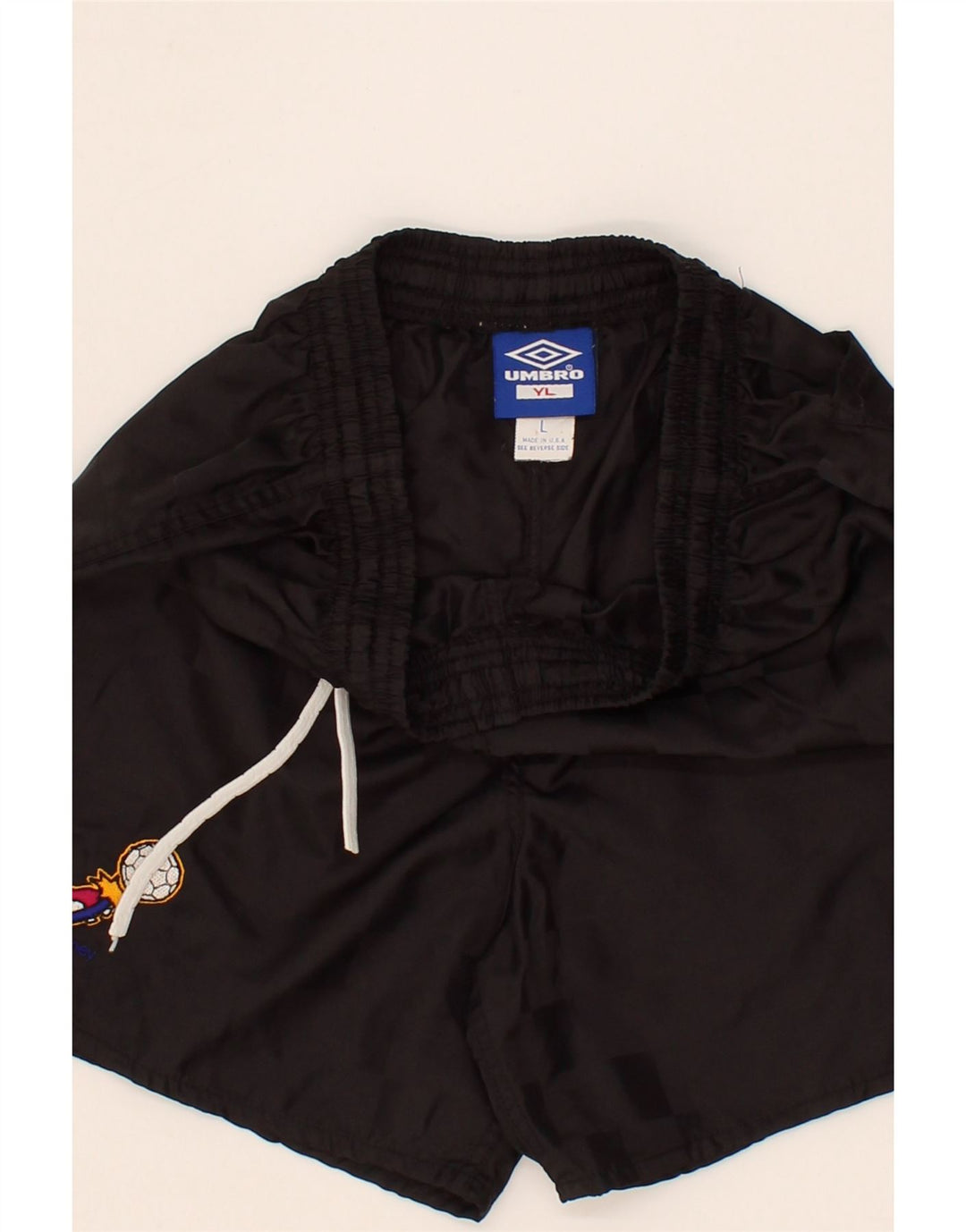 UMBRO Boys Mickey Mouse Graphic Sport Shorts 11-12 Years Large Black Vintage Umbro and Second-Hand Umbro from Messina Hembry 
