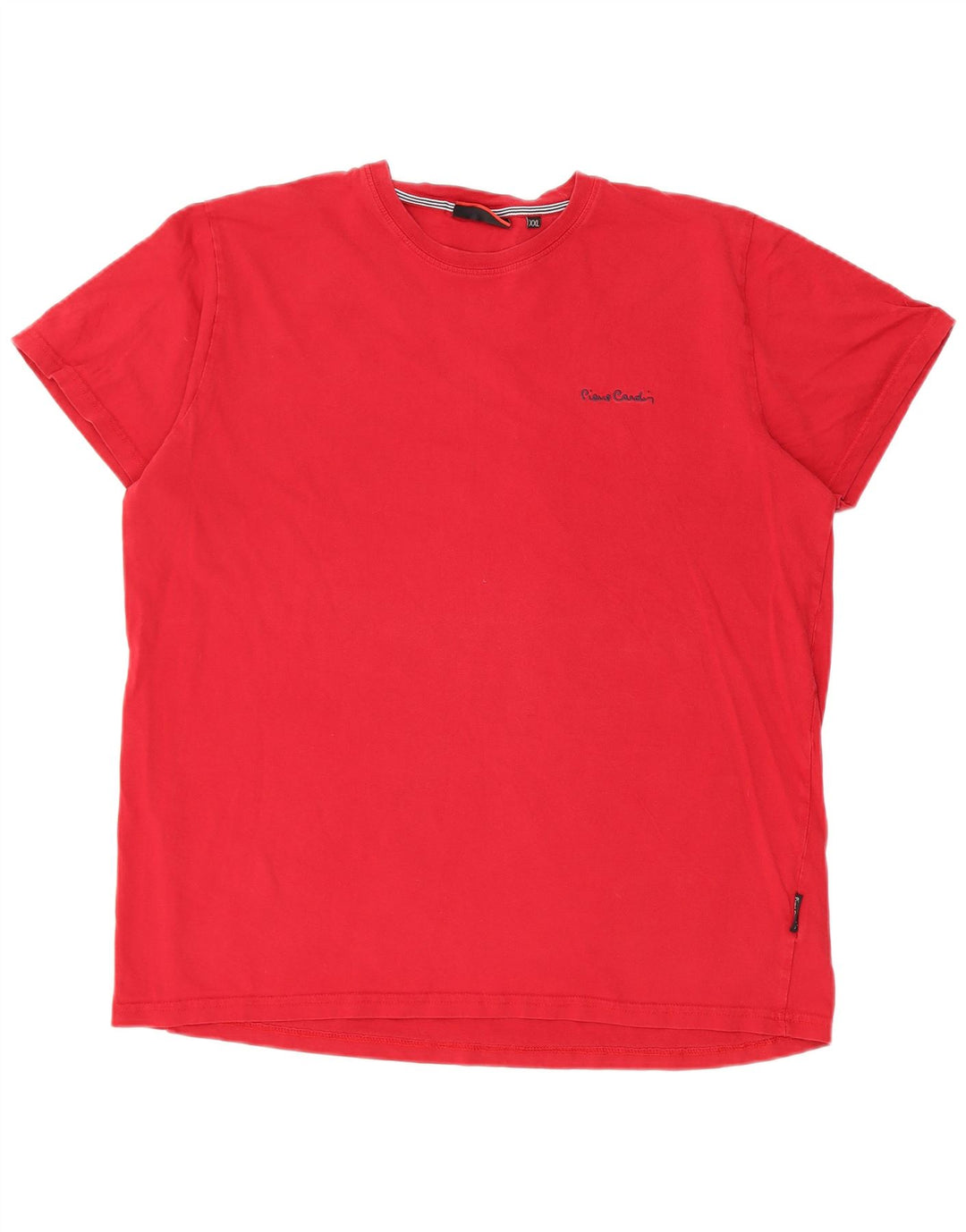 Pierre Cardin Herre T-Shirt Top 2XL Rød Bomuld