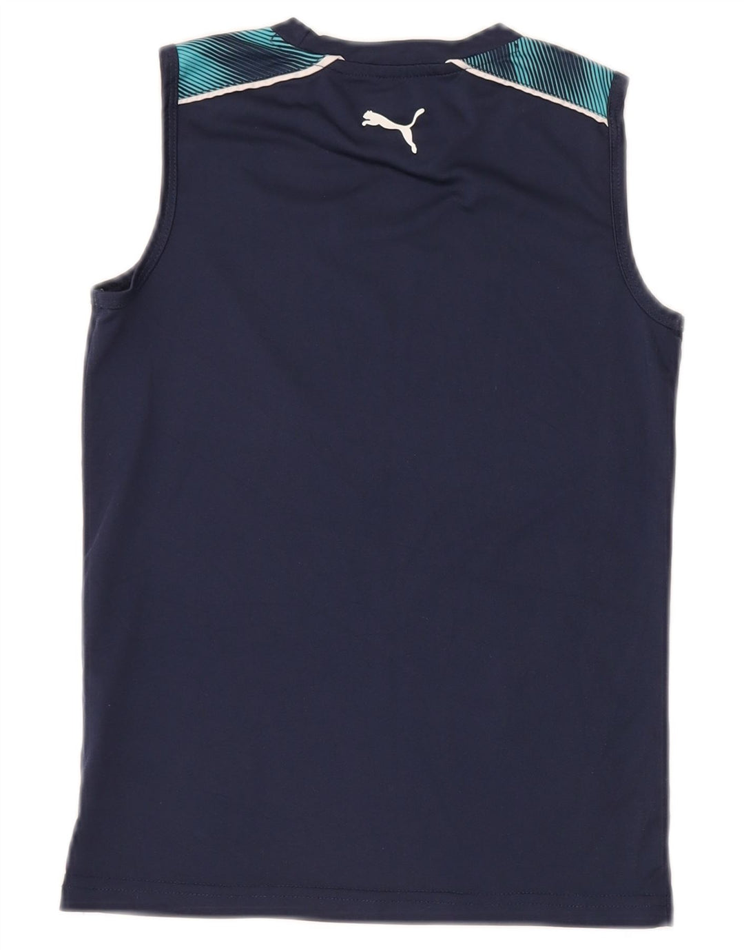 PUMA drenge grafisk vest top 7-8 år marineblå polyester
