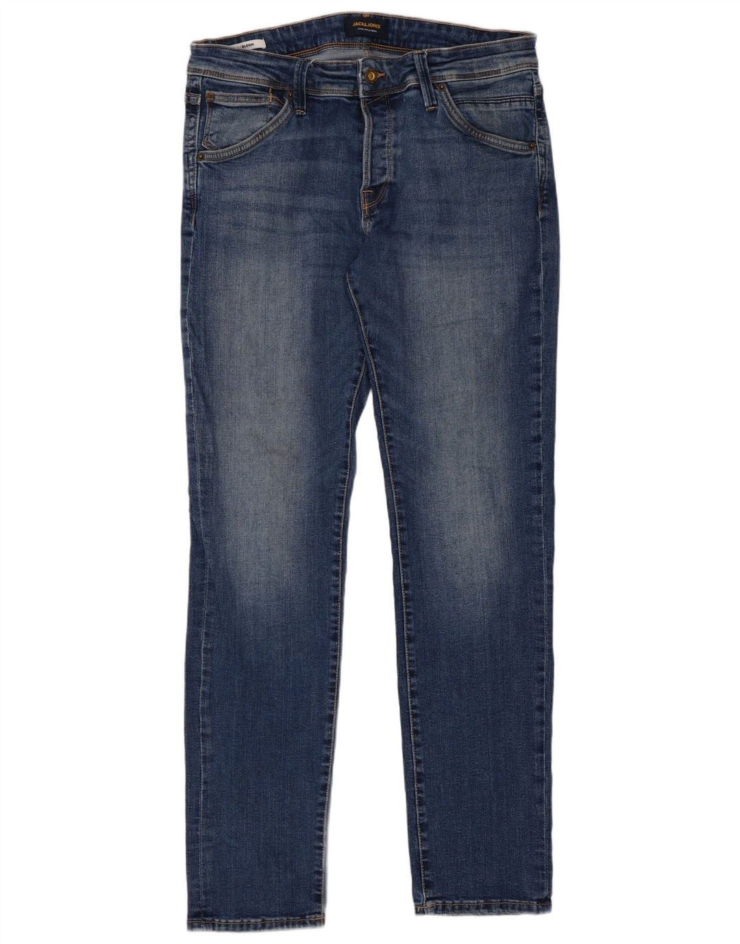 Jack & Jones Herre GLENN Slim Jeans W32 L32 Blå Bomuld