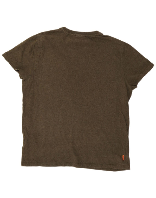 Superdry T-shirt top til mænd 2XL Khaki Bomuld