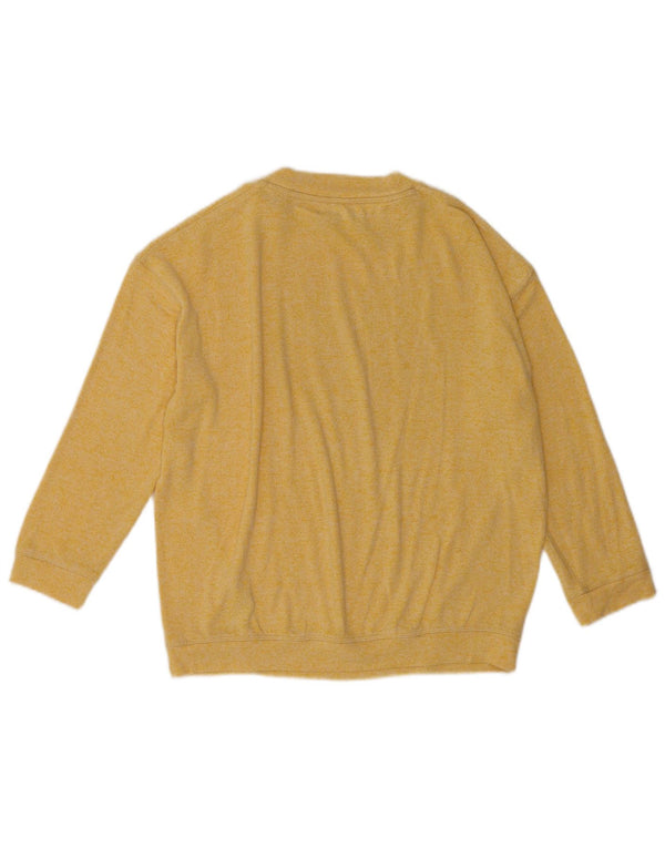 Marks & Spencer Dame Oversized bluse Top UK 10 Small Yellow Flecked