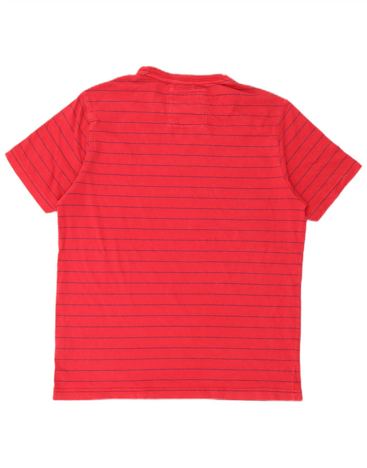 Besætningstøj Herre T-shirt Top Medium rødstribet bomuld