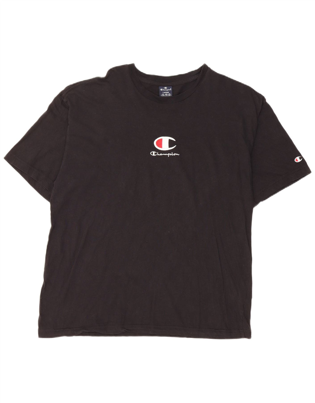 Champion Herre grafisk T-shirt Top Stor sort bomuld