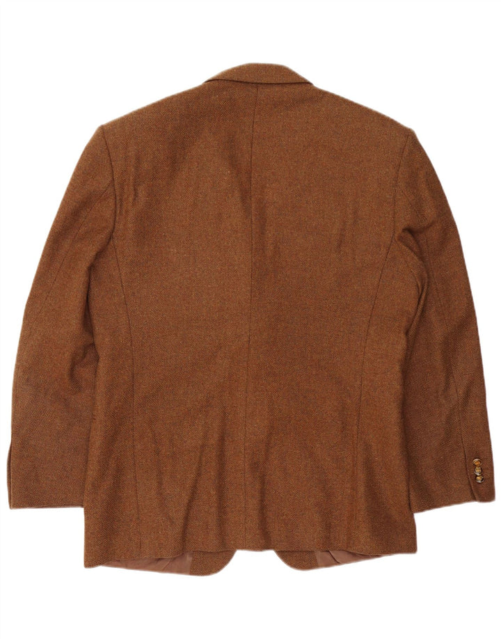 Ferre Herre 2-knaps blazerjakke IT 50 Large Brown Flecked Wool