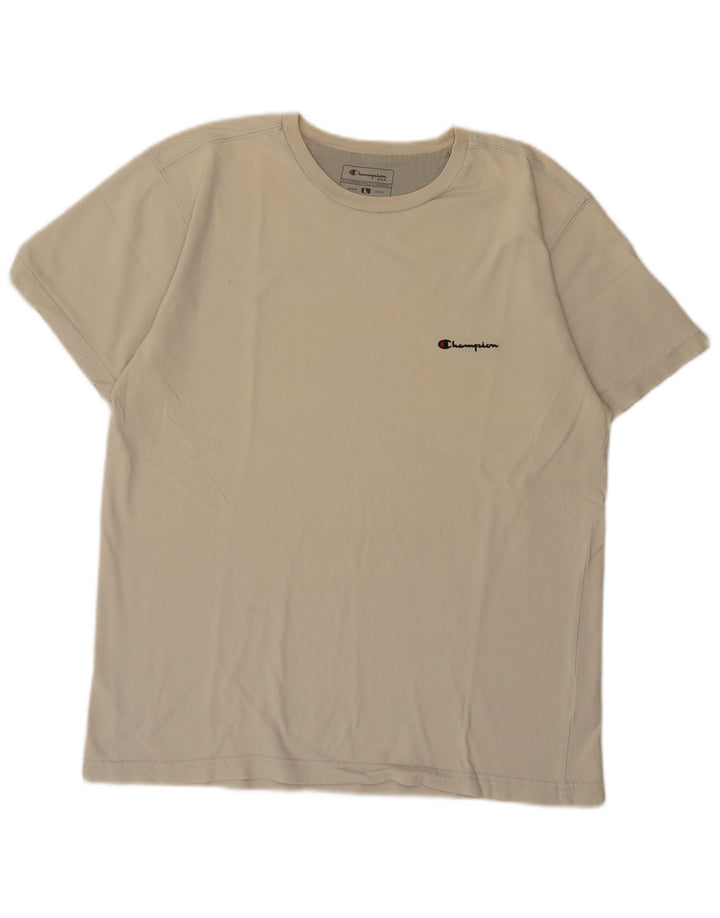 Champion Herre T-Shirt Top Stor Beige Bomuld