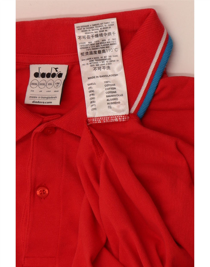 Diadora herre poloshirt 3XL rød bomuld