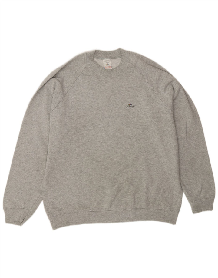 Vintage herre sweatshirt jumper XL grå bomuld
