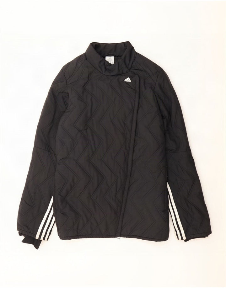 Adidas Dame Polstret Jakke UK 12 Medium Sort Polyester