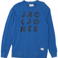 Jack & Jones grafisk sweatshirt til mænd, stor blå bomuld