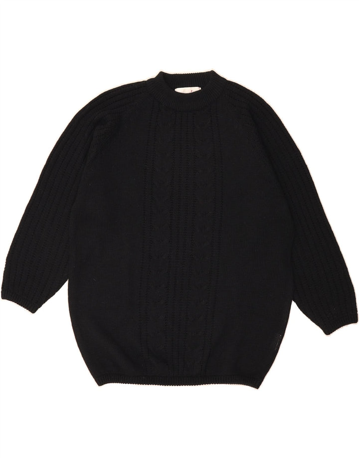 MISS JOY Womens Turtle Neck Jumper Sweater UK 14 Large Navy Blue Vintage Miss Joy and Second-Hand Miss Joy from Messina Hembry 