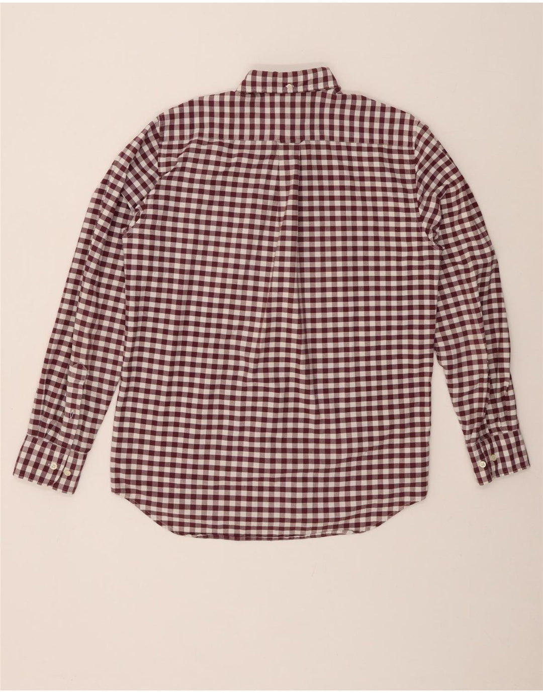 GANT herreskjorte str. 39/40 15 1/2 Medium rødbrun Gingham bomuld