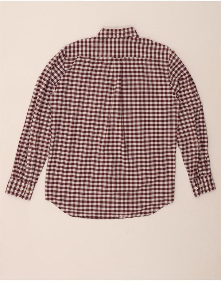 GANT herreskjorte str. 39/40 15 1/2 Medium rødbrun Gingham bomuld