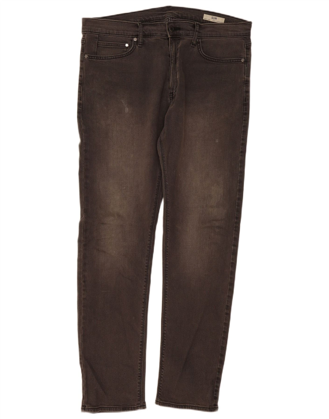 Marks & Spencer Herre Slim Jeans W36 L33 Grå Bomuld