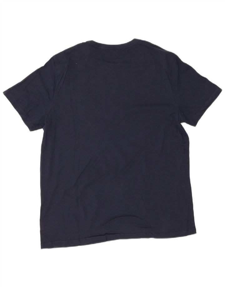 Gap Herre grafisk T-shirt Top Stor marineblå bomuld