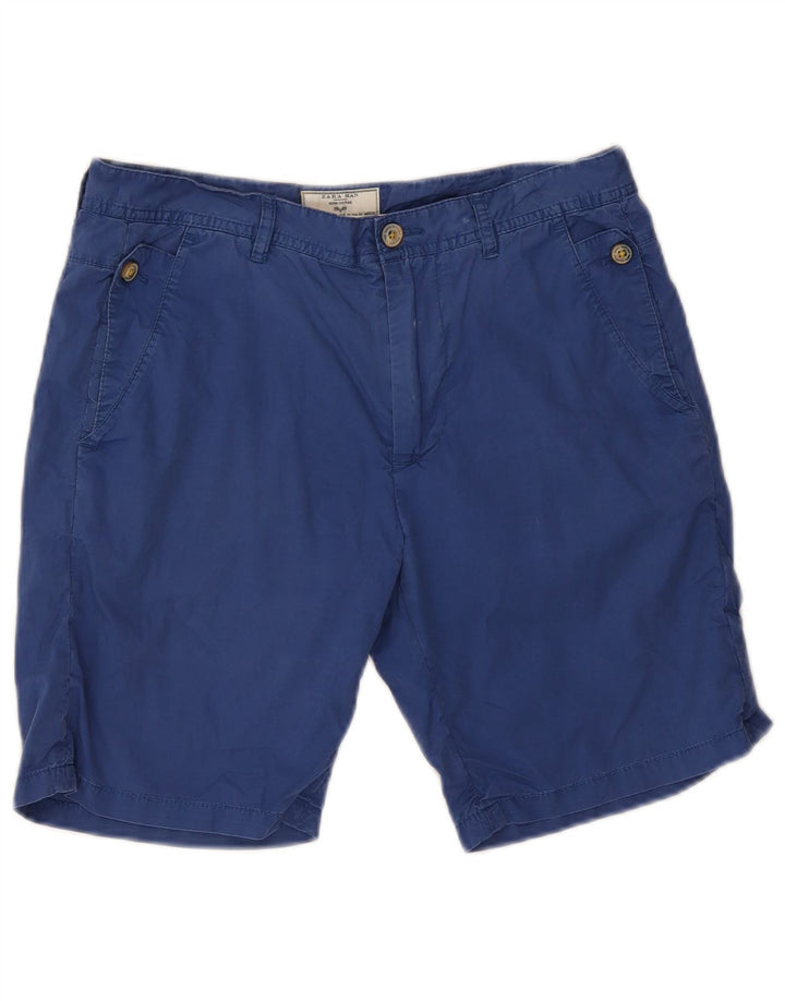 Zara Herre Chino Shorts EU 38 Small W30 Blue