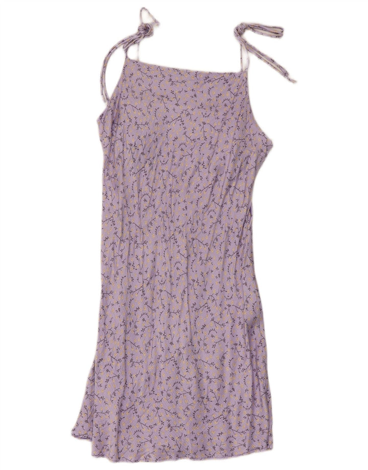 Zara Dame Sundress UK 12 Medium Purple Floral