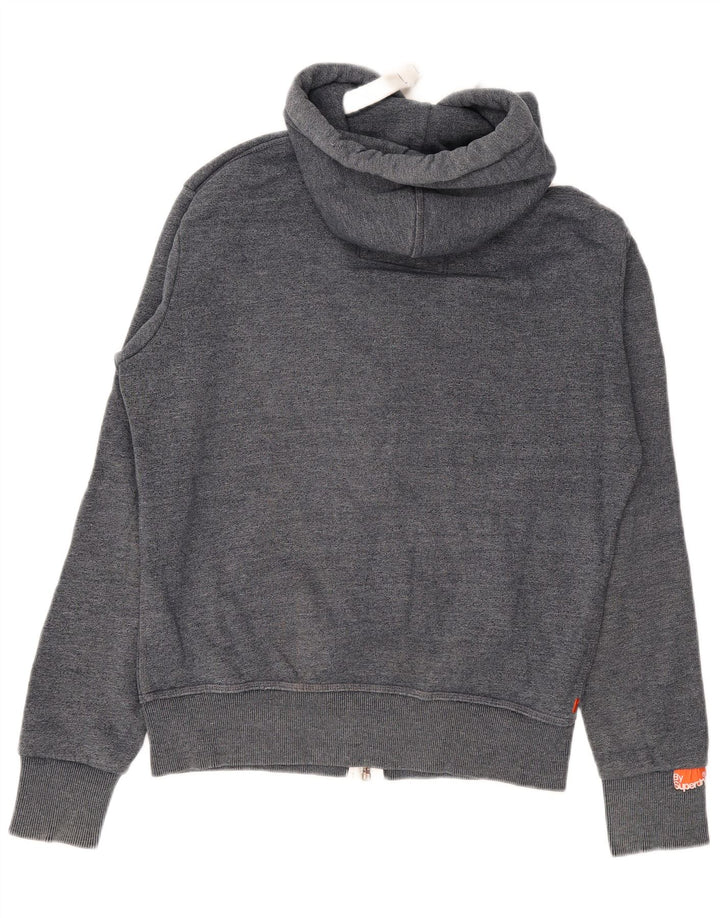 Superdry Hættetrøje med lynlås til mænd mellemgrå bomuld
