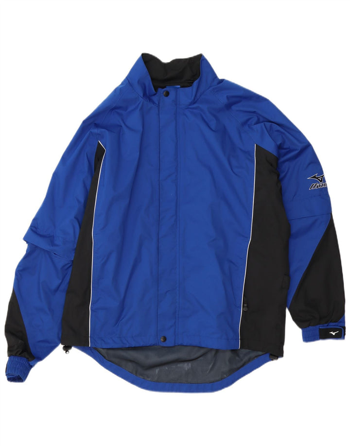 Mizuno Herre Racer Jacket UK 40 Large Blue Colourblock Polyester