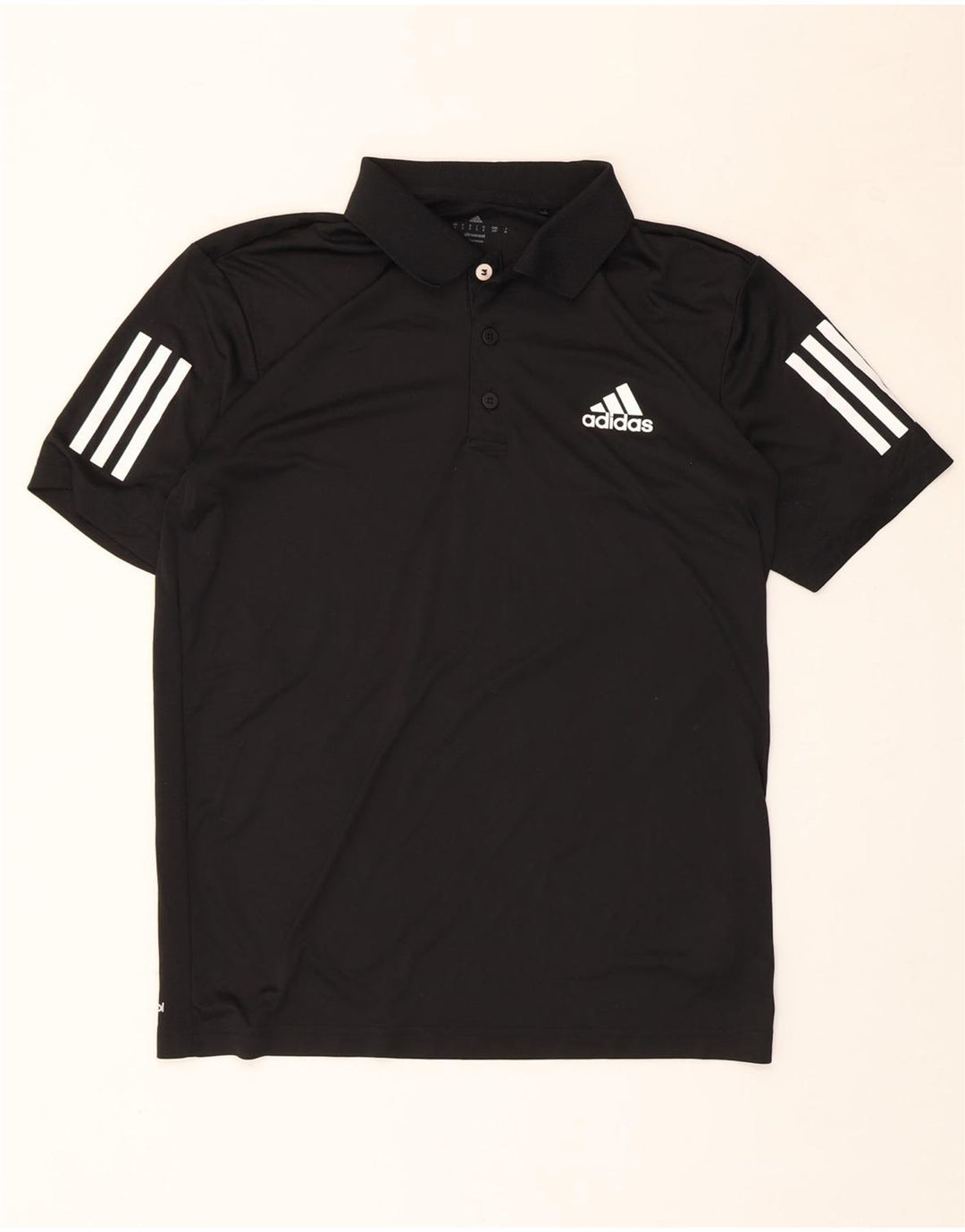 ADIDAS Mens Climacool Graphic Polo Shirt Small Black Polyester