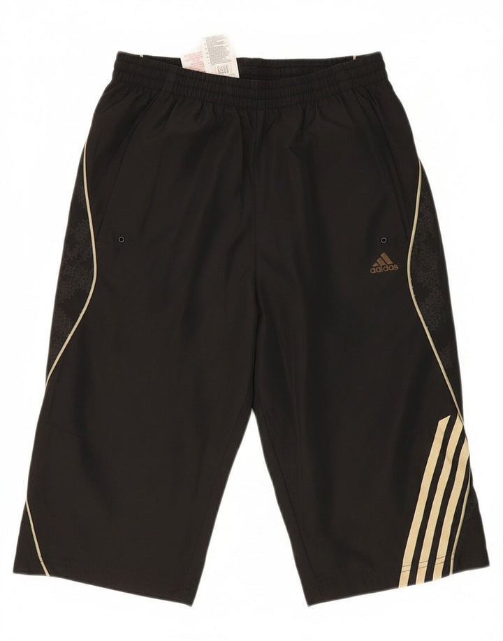 ADIDAS Boys Climalite Bermuda Sport Shorts 13-14 Years  Black Polyester