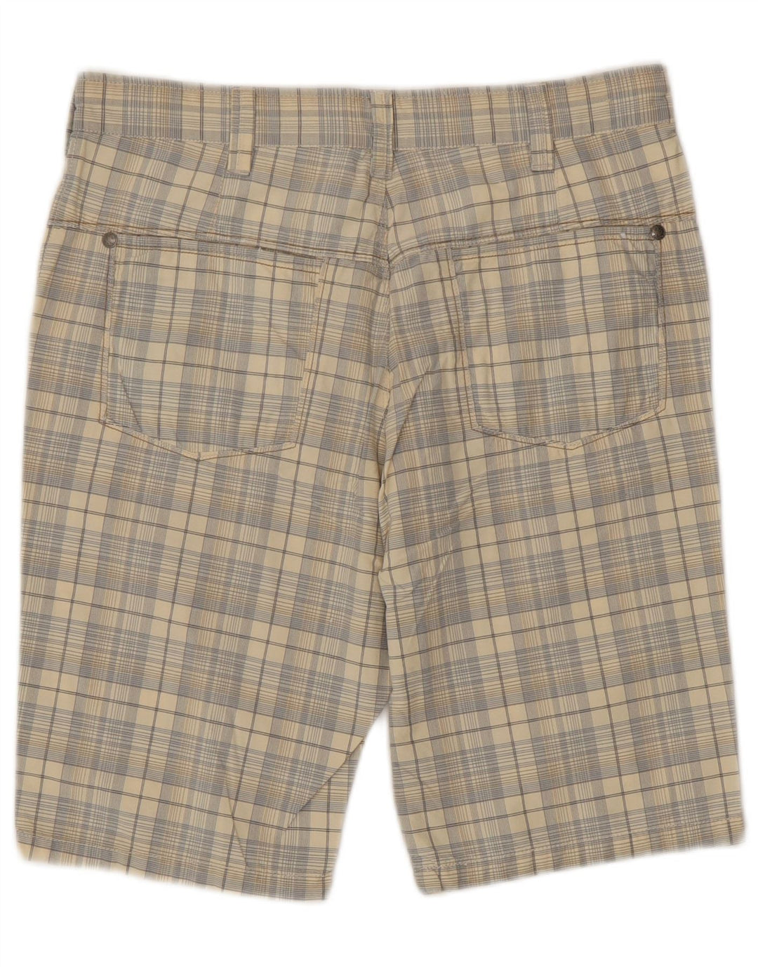 Blå Side Chino Shorts til mænd IT 46 Small W32 Beige ternet bomuld