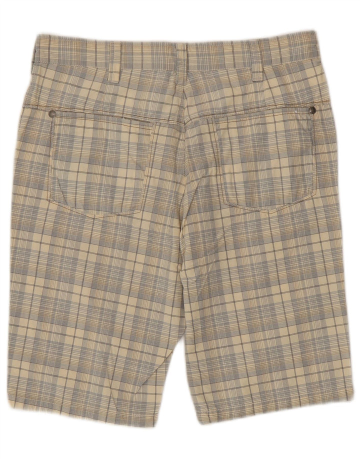 Blå Side Chino Shorts til mænd IT 46 Small W32 Beige ternet bomuld