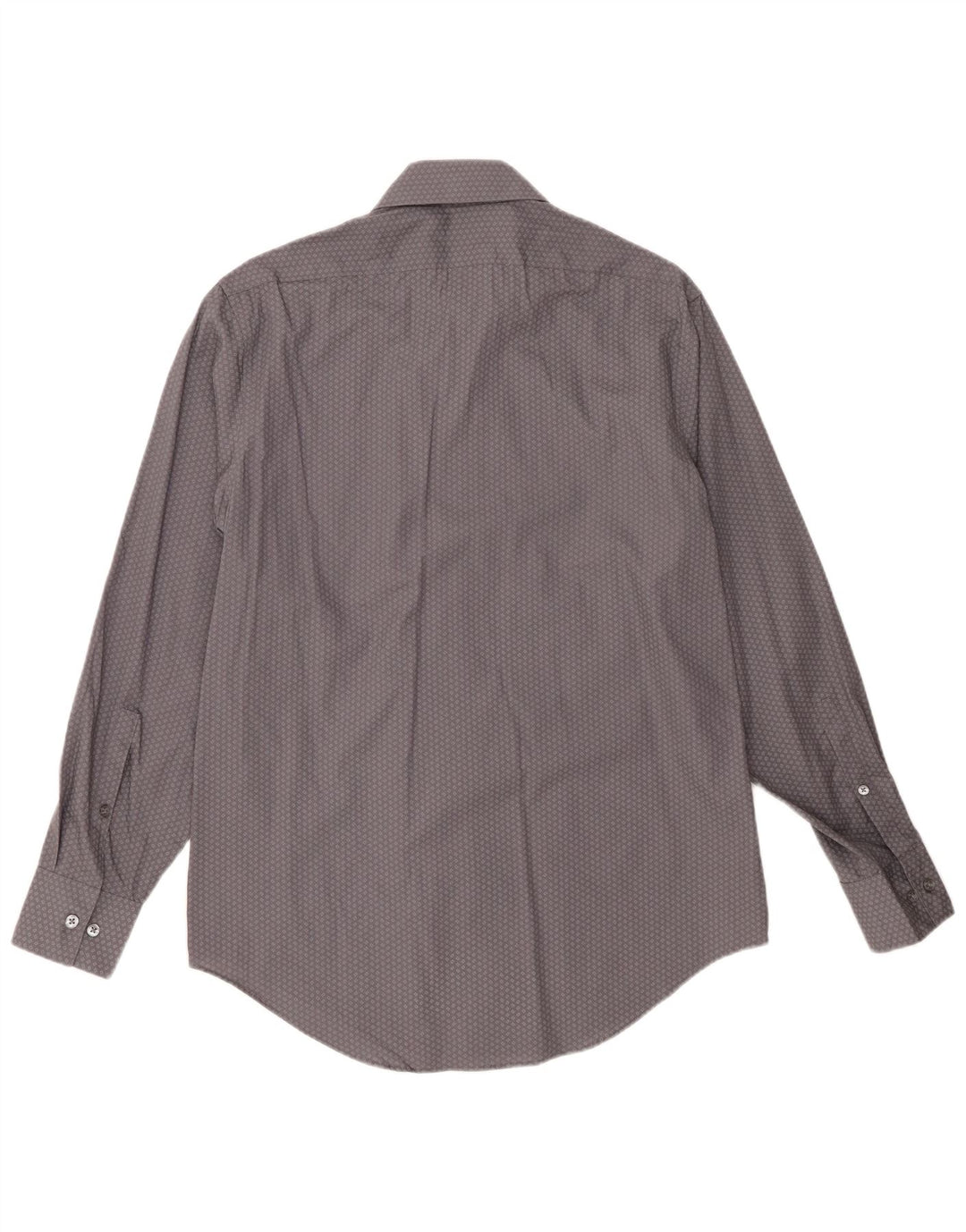 CALVIN KLEIN Herre Slim Fit Skjorte Størrelse 15 1/2 Medium Grå Geometrisk