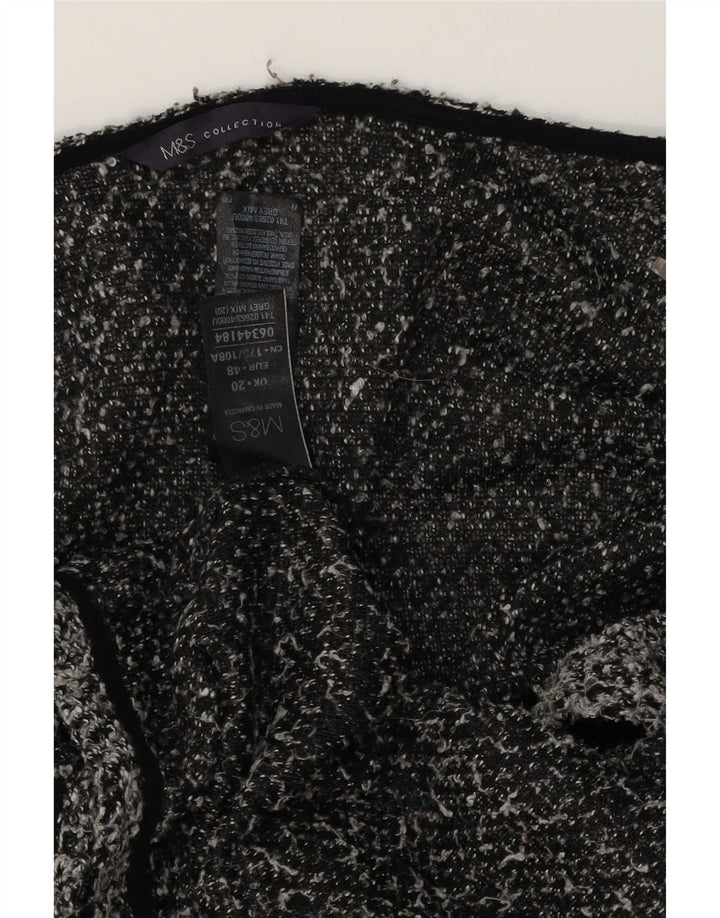 Marks & Spencer Dame Cardigan Sweater UK 20 2XL Grå Flecked Polyester