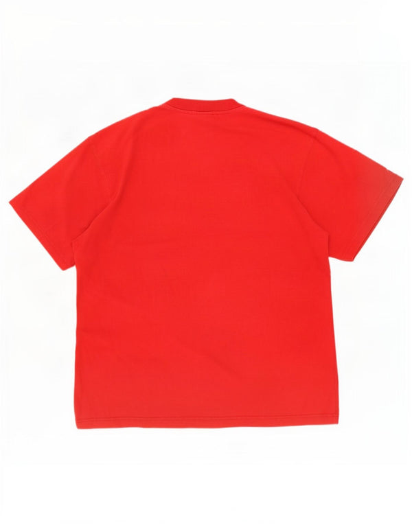 Fila Herre Grafisk T-Shirt Top XL Rød Bomuld