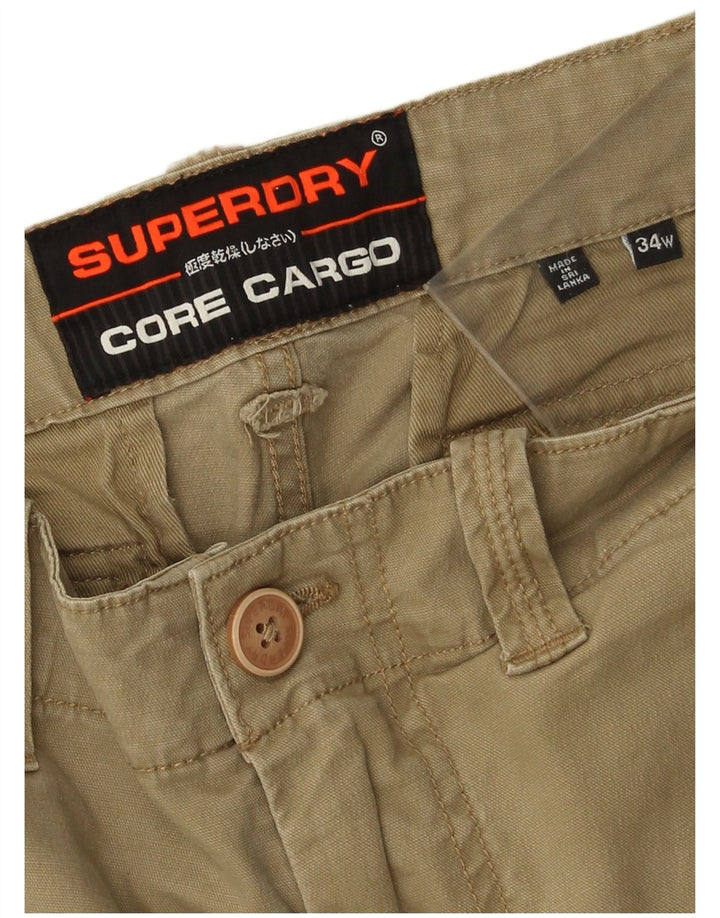 Superdry Herre Cargo Shorts W34 Large Beige Bomuld