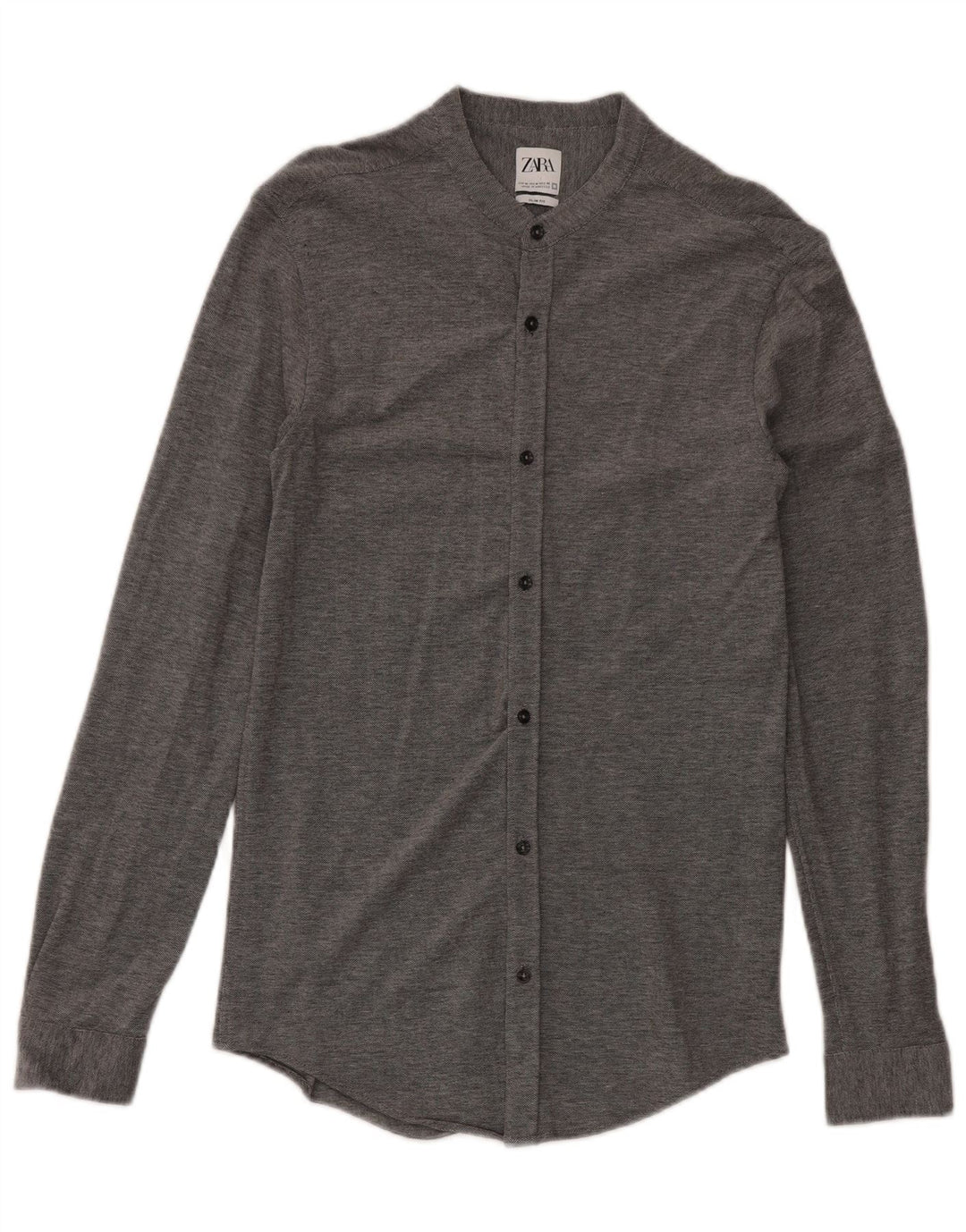Zara Herre Slim Fit skjorte mellemgrå bomuld