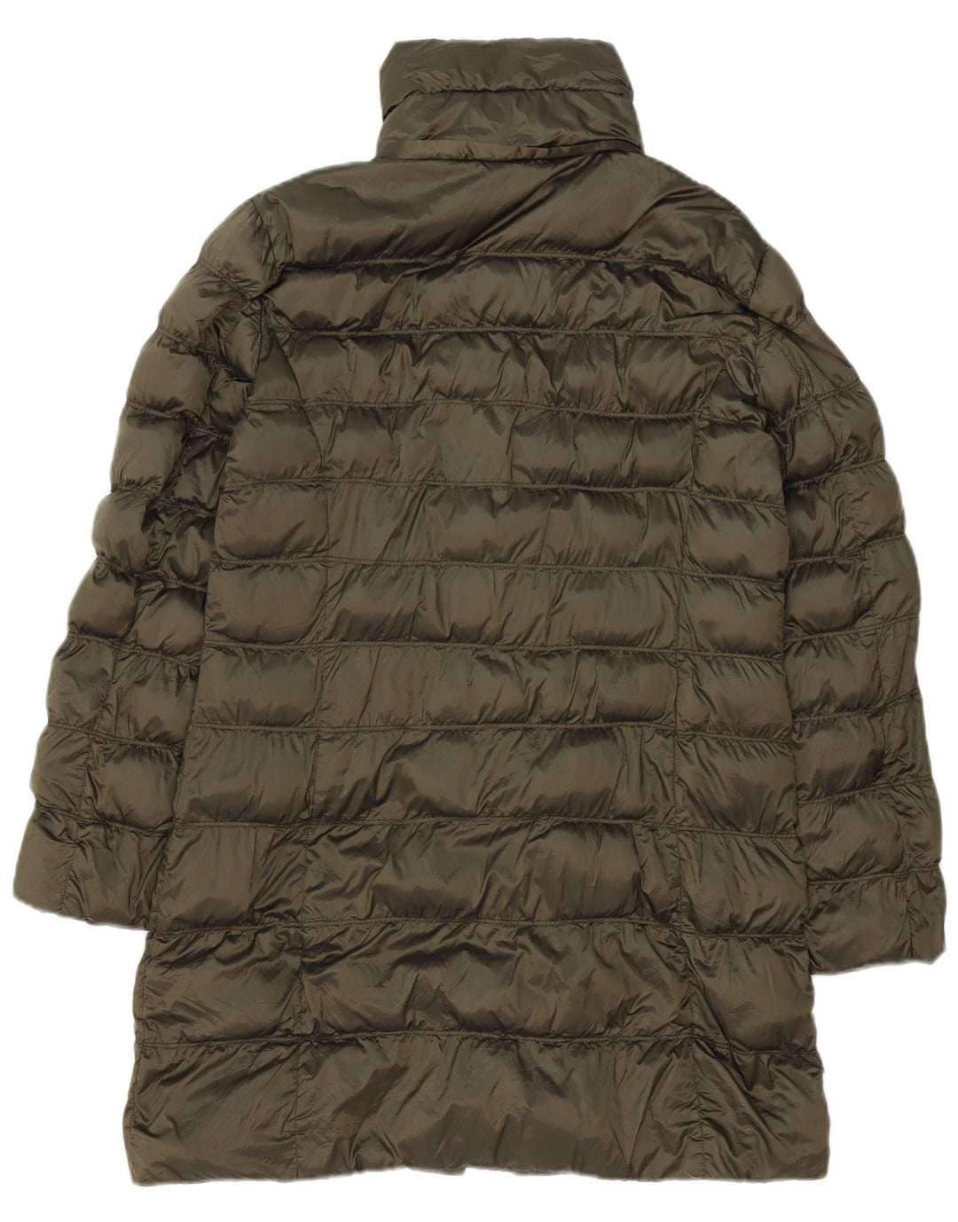 Massimo Dutti Dame Polstret Frakke UK 18 XL Khaki Polyester