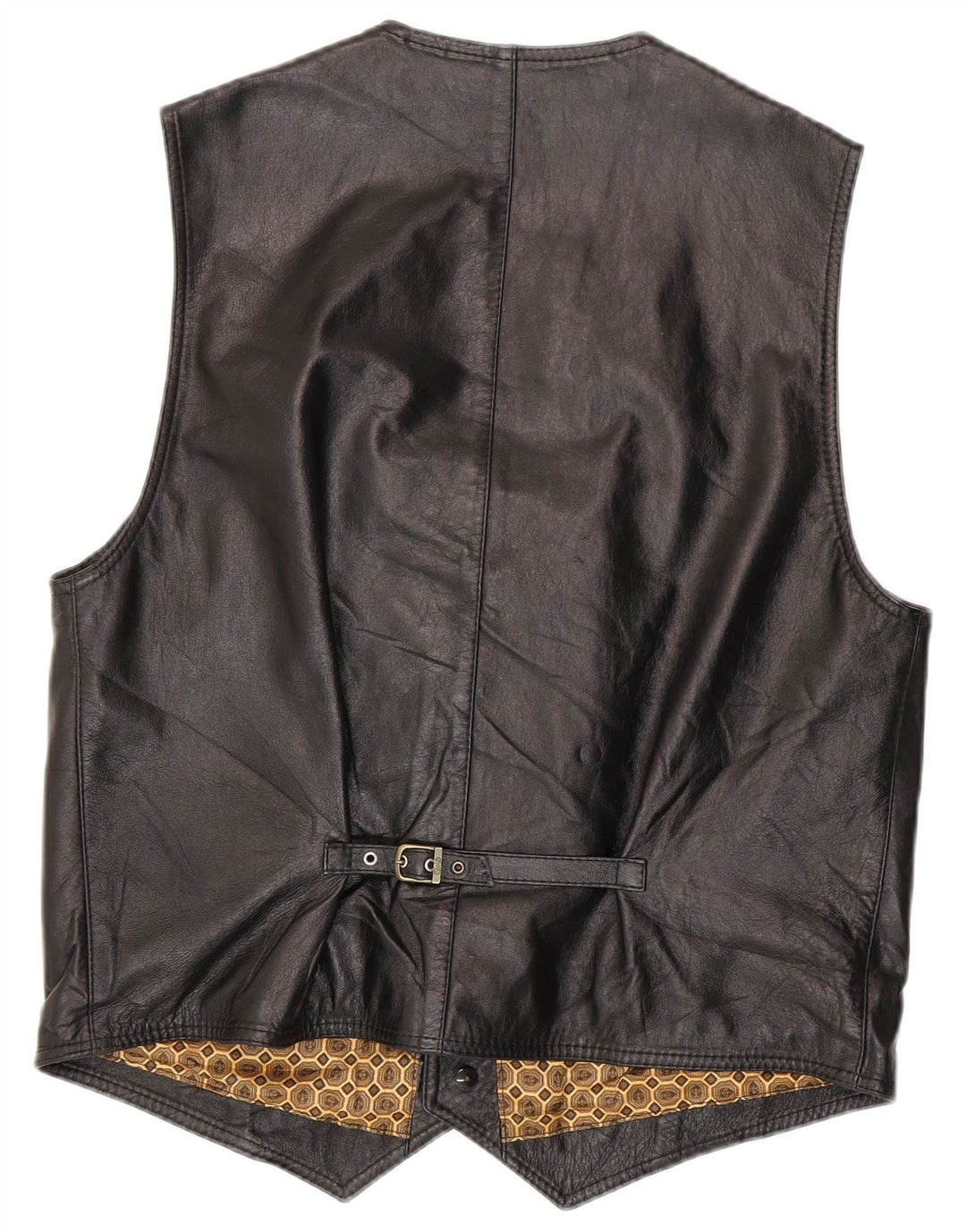 Vintage herre læder vest mellem sort læder