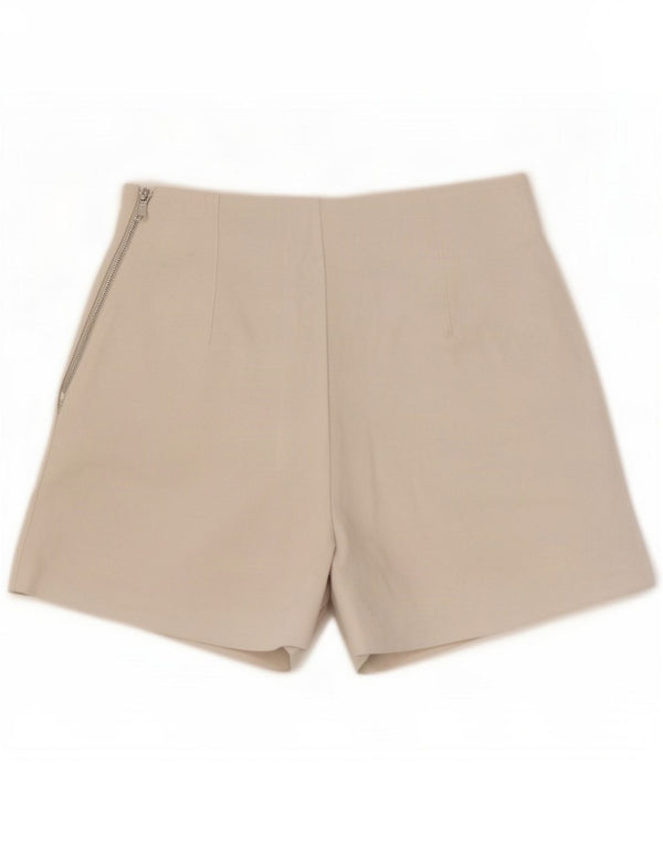Zara Højtaljede Casual Shorts til kvinder Small W26 Hvid